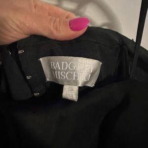 Beautiful black tie formal black dress. Badgley Mischka. See close up for detail